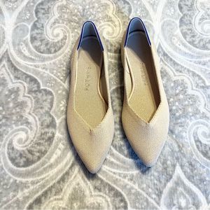 Rothy’s The Point ecru nude flats